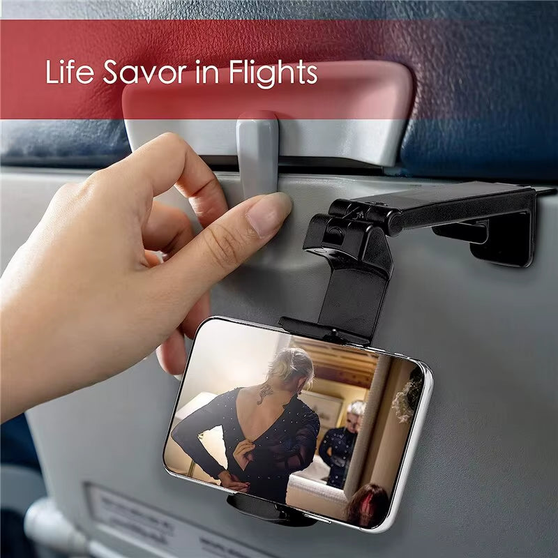 Ultimate Airplane Phone Holder Stand - Portable, Foldable, and Rotatable Travel Mount for Hands-Free Enjoyment Anywhere!