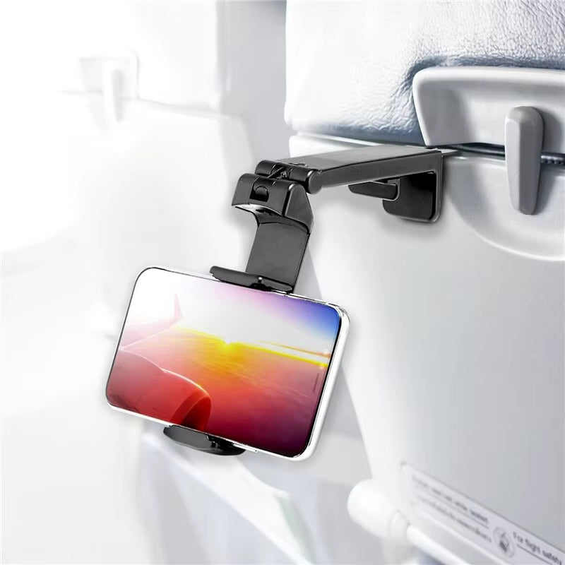 Ultimate Airplane Phone Holder Stand - Portable, Foldable, and Rotatable Travel Mount for Hands-Free Enjoyment Anywhere!